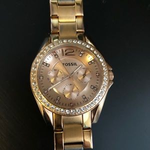 Rose Gold Fossil Watch